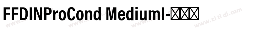 FFDINProCond MediumI字体转换